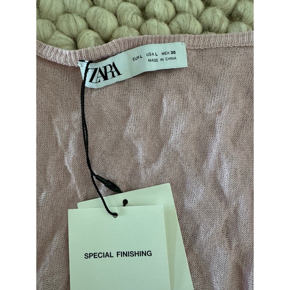 ZARA WRINKLE LOOK FINE KNIT TOP - Picture 9 of 14